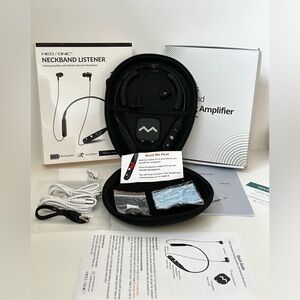 NW10 Pro Neckband Listener Rechargeable Hearing Amplifier with Wireless Micropho